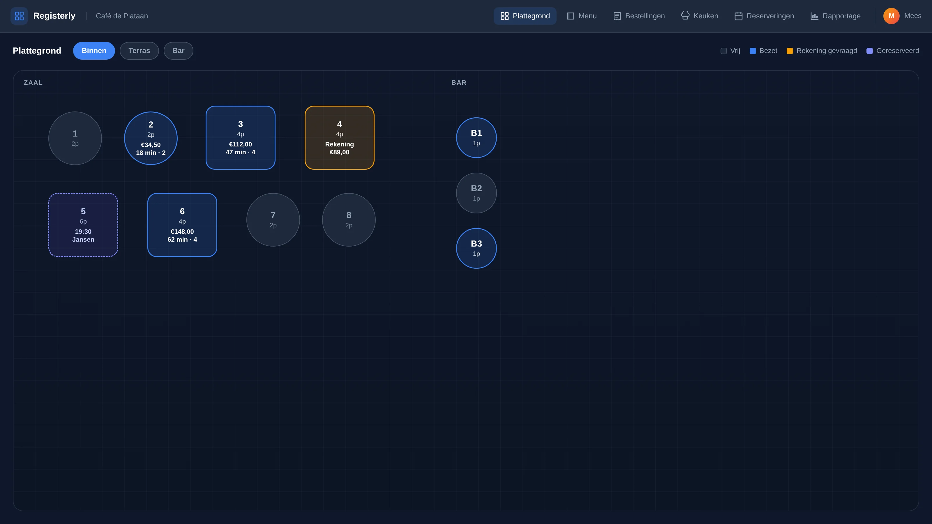 Registerly Plattegrond screen
